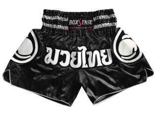 Boxsense Kickboxing Shorts : BXS-101-Black