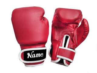 Personalized Kids Boxing Gloves : KNGCUST-KIDS-440 Red