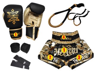 Custom Boxing Gloves and Custom Kickboxing Shorts with Muay Thai Gear