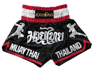 Kanong Muay Thai Fight Shorts : KNS-133 Black