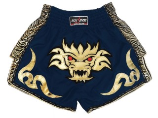 Boxsense Retro Kickboxing Shorts : BXSRTO-026-Navy